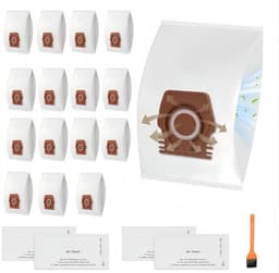 19 stuks - Erbij betrekken16 stofzakken - 2 sets filterkatoen en een borstel - voor Miele Hoover Pure CO-stofzuigerzakken voor Guard M1 S8380 Flex Parquet Silence Performance Cat & Dog-serie — thumbnail 1