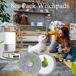 Dweilpads - Geschikt voor dreame X10 / S10 Plus / L10S Ultra - Mop Pad - 8stuks Grijs — thumbnail 3