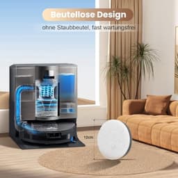 21-delig accessoireset voor Ecovacs X11 Omnicyclone robotstofzuiger – reserveonderdelen met hoofdborstel, filters, dweilen, zijborstels, reinigingsborstel en schroevendraaier — thumbnail 4