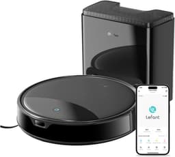 Lefant M350 Robotstofzuiger met dweilfunctie - Automatische lediging - Stofzuiger - 6000 Pa zuigkracht - Met oplaadstation - Bedienbaar via smartphone - ToF-navigatie - Met leegstation - Ideaal voor huisdieren - Zwart — thumbnail 5