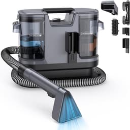 Tapijt Reiniger - Meubelreiniger - Vlekken Verwijderen - Krachtige Zuigkracht - 600 Watt - Grijs — thumbnail 1