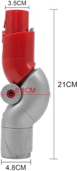 Hoek opzetstuk geschikt voor Dyson V10 Slim V12 Detect Slim Digital Slim - Hoekstuk Adapter 90 graden tool hulpmiddel - Flexibele Knikadapter - Onderste Bocht Adapter Compatibel - Voor Meubelreiniging - Grijs — thumbnail 4