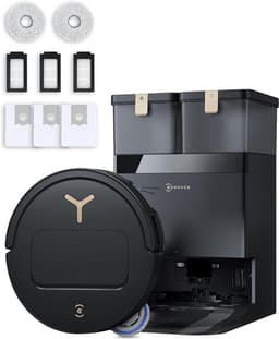 ECOVACS DEEBOT T50 PRO OMNI Gen3 Care Kit Robotstofzuiger met Dweilfunctie - 25.000Pa - 8.1 cm Ultradun - ZeroTangle 3.0 - TruEdge 2.0 Randreiniging - AIVI 3D 3.0 Obstakelvermijding - 75°C Heetwater-Zwart — thumbnail 1