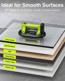 Accu zuignap - Vacuüm lifter - Platen verplaatsen - Automatische hechting - 25 cm - Groen — thumbnail 5