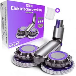 Actueell® Elektrische Opzetstuk D2 Geschikt voor Dyson Steelstofzuiger V7 V8 V10 V11 V15 – Mop Dweil Vloerwisser – Stofzuigermond – Vloermop – Nat & Droog – Inclusief 8 Dweil Pads — thumbnail 1