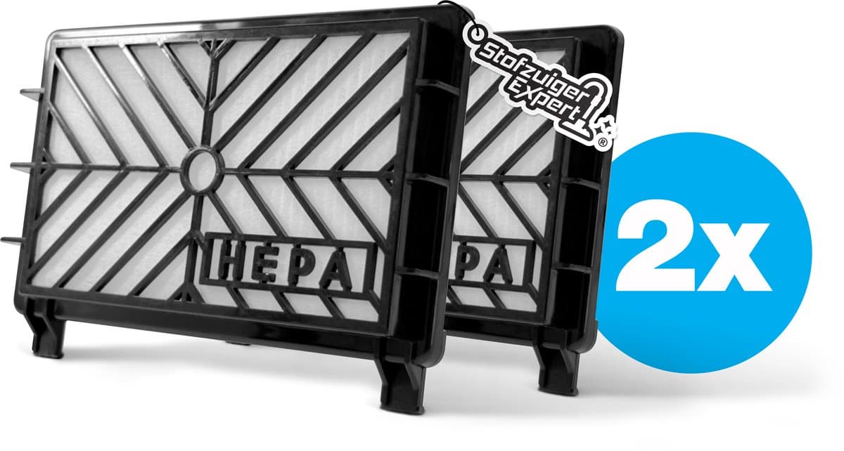 2x Active HEPA filter geschikt voor Philips S-Class / City Line / Easy Clean / Expression / Home Hero / Mobilo / Vision & Vision Plus — afbeelding 1