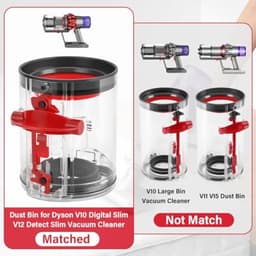Stofzuigercontainer reserveonderdeel voor Dyson V12 Detect Slim - Stofverzamelpan reservoir accessoires voor Dyson V10 Digital Slim - Stofbusje onderdeel nr. 965272 - PromoHome — thumbnail 4