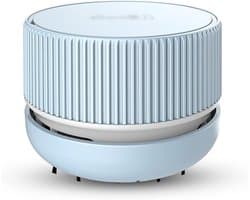 Mini Bureau Cleaner - Tafel Veegmachine - Bureau Opruimen - Hoge Zuigkracht - 82x58mm - Blauw