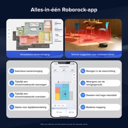 Roborock Q7 L5+ Set-Robotstofzuiger-Dubbel Anti-Tangle Systeem-8000 Pa Zuigkracht-Elektronische Watertank-LiDAR-Navigatie-Ideaal voor Tapijten en Dierenharen-Zwart — thumbnail 2