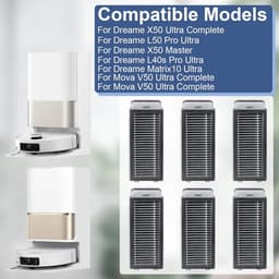 6-Pack Vervangingsfilterset Compatibel met Dreame X50 Ultra Serie Stofzuigers — thumbnail 3