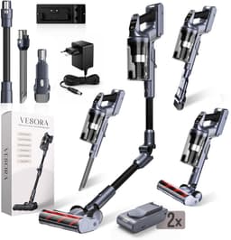 Vesora® 3-in-1 Buigbare Steelstofzuiger met Extra Accu - Draadloos zonder Zak - FLEX - Draadloze Stofzuiger - Kruimeldief Snoerloos - Vacuum Cleaner - Handstofzuiger - Stofzuiger Steel met Hepa Filter - Stofzuiger Huisdieren - Zakloze Stofzuiger — thumbnail 2