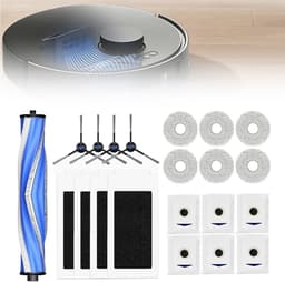 Accessoireset Voor Ecovacs Deebot T30 Pro Omni/T30 Omni - Vervangingsonderdelen Voor Robotstofzuigers - 1 Hoofdborstel 4 Hepa-Filters 4 Doekjes 6 Stofzakken 4 Zijborstels — thumbnail 1
