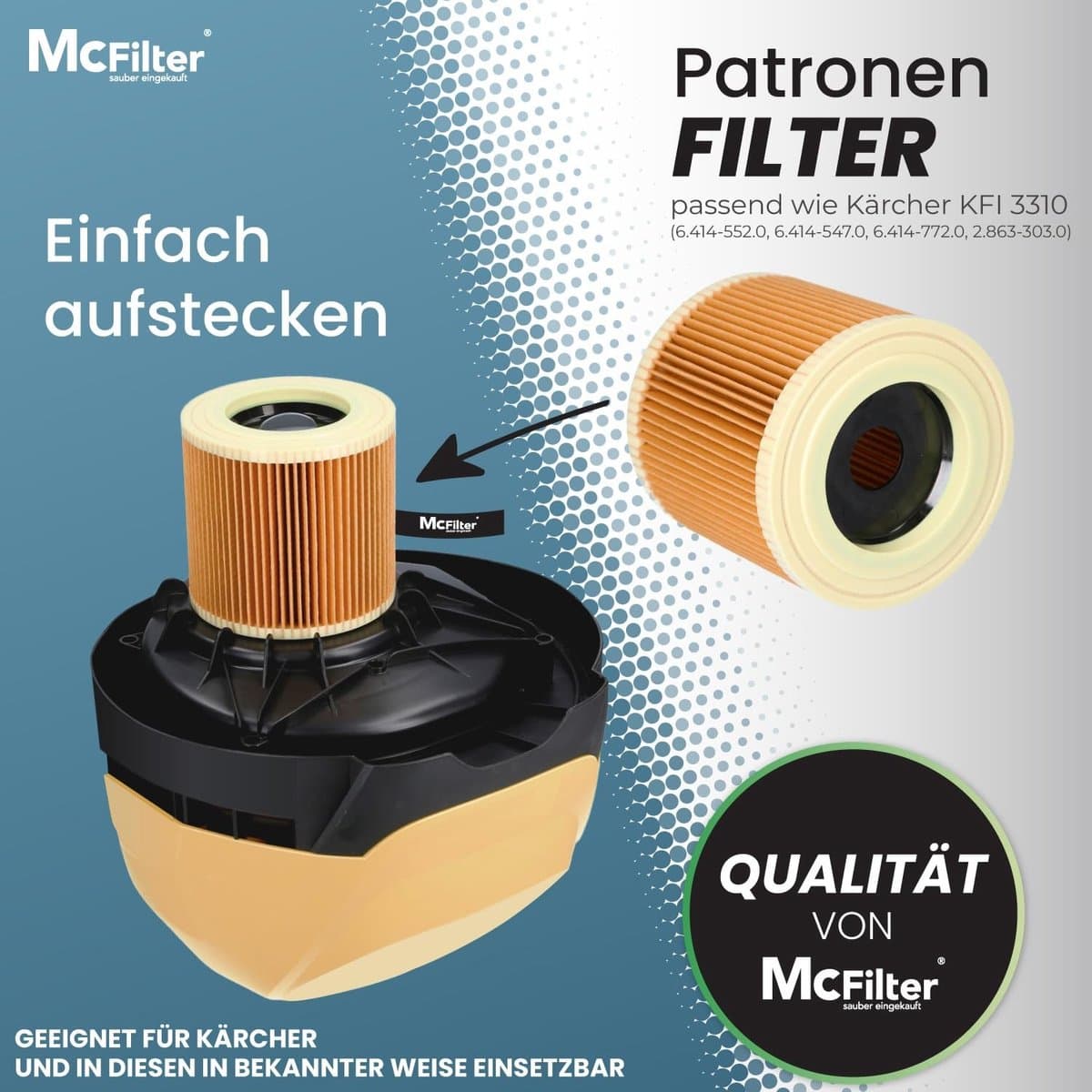 Omgoods - 10 Stofzuigerzakken + 1 Filter Geschikt voor Kärcher WD3 en MV3 — afbeelding 1