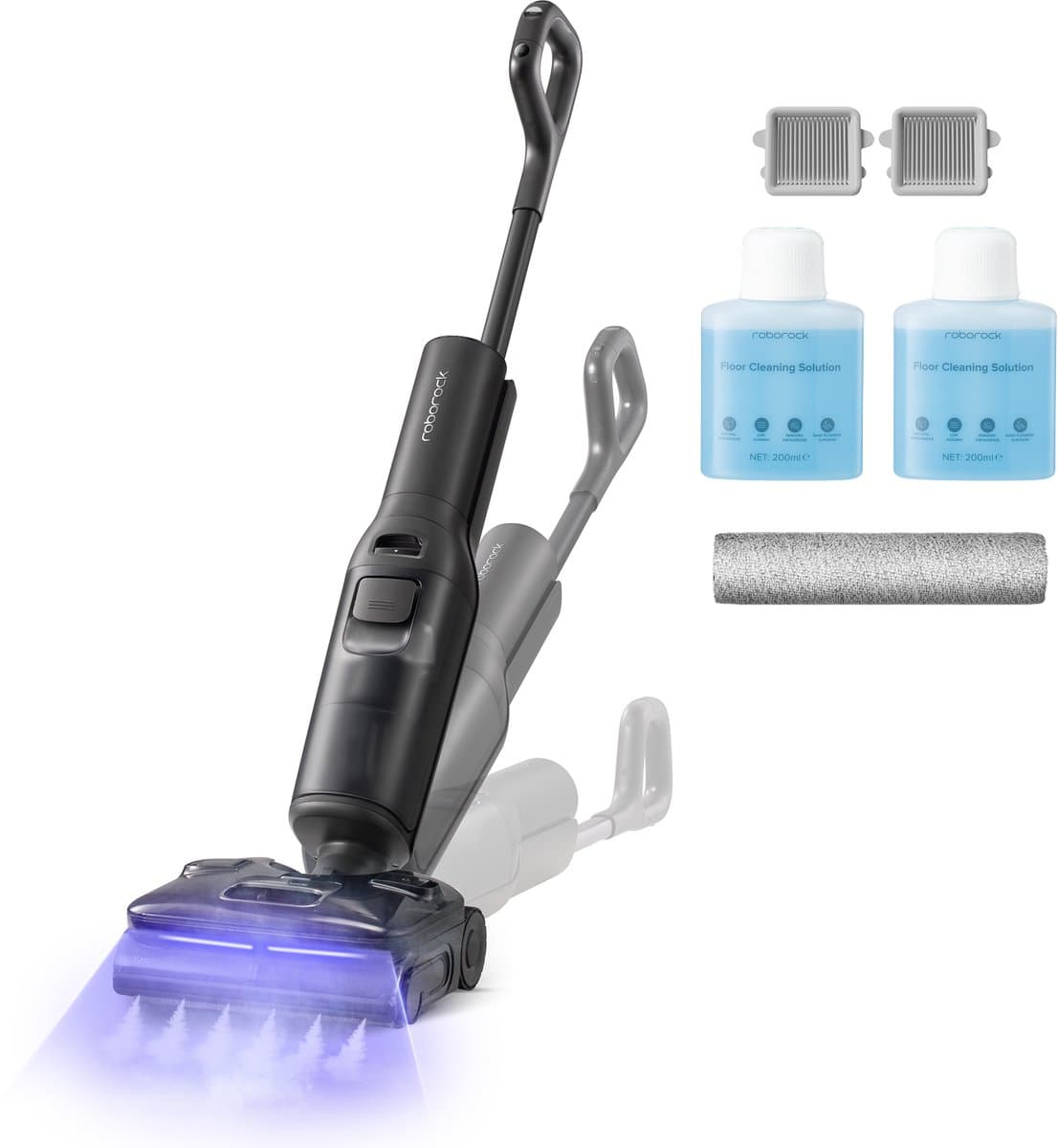 Roborock F25 Steam Set-Vloerreiniger-Nat Droog Stofzuiger-draadloos-Elektrische dweil-180 °C stoommop-80 min gebruiksduur-25000 Pa zuigkracht-Heteluchtdroging op 95 °C-Anti-klit technologie — afbeelding 1