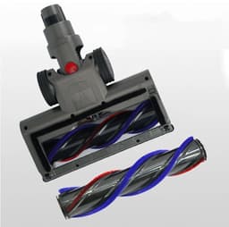 Gemotoriseerde Borstelkop Voor Dyson V7-V11 - 4 LED-Lampjes Verwijderbare Zachte En Harde Rollers Geschikt Voor Meerdere Vloertypen 90° Omhoog/Omlaag & 120° Links/Rechts Draaibaar - Grijs — thumbnail 5