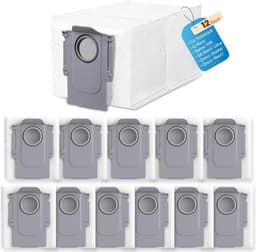 12 stofzakken voor Roborock Saros 10, Saros 10R, S8 MaxV Ultra, Qrevo Pro, Qrevo MaxV en S8 Max Ultra robotstofzuiger - 3,0 liter, 4-laags filter, stofzuigerzakken (max. 60 dagen stofopslag) — thumbnail 1