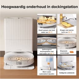Roborock Qrevo Edge 2 Set-robotstofzuiger-25.000 Pa-7,98 cm ultraslank-12 mm dweilheffing-80°C warmwatermopwas& zelfreinigend station-FlexiArm-RetractSense navigatie-dubbel anti-klitssysteem-reactieve AI & Roborock app-bediening — thumbnail 2