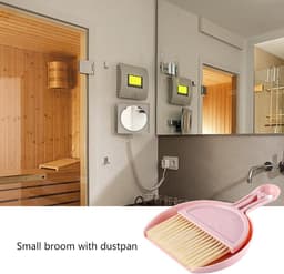 Hand Bezem Stofpan - Kleine Schoonmaakset - Huishoudelijk Schoonmaken - Reiniging van Hoeken - Compact Ontwerp - Grijs — thumbnail 2