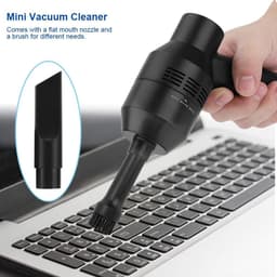 Mini Stofzuiger - USB Cleaner - Bureau Schoonmaken - Draagbaar Ontwerp - Niet gespecificeerd - Zwart — thumbnail 2