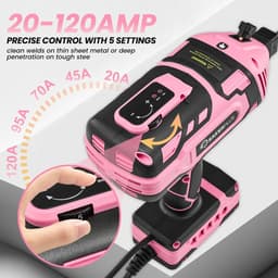 Draagbare Lasmachine - Compacte Lasapparaat - Metaal Bewerken - Batterij Aangedreven - 3769 x 302 cm - Roze — thumbnail 3