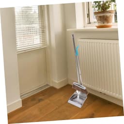 Bezem en stoffer - Veegset huishouden - Vloer reinigen - Roestvrij staal - 925 cm lengte - Zilver — thumbnail 3