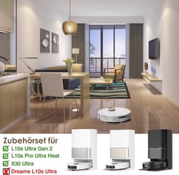 Accessoirekit Geschikt voor Dreame L10s / X30 Ultra / MOVA E30 Ultra en JKOISL: 2 rolborstels, 6 stofzakken, 4 dweilpads, 6 zijborstels, 2 filters — thumbnail 2