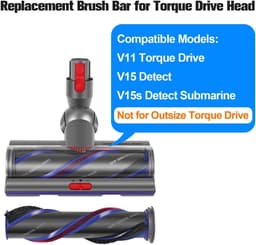 Dailygoods- Torqueborstel Compatibel met Dyson V11/V15 - Stofzuiger Borstel - Onderdeelnummers 970135-01/971655-01 - 23,6 cm Lengte - Perfecte Compatibiliteit - Geschikt voor V11 Torque Drive/V15 Detect - Stofzuigerborstel — thumbnail 5