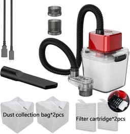 Stofafscheider - Luchtfiltratiesysteem - Werkplek Schoonhouden - Automatische Start/Stop - 2.8 Liter Capaciteit - Zwart — thumbnail 3