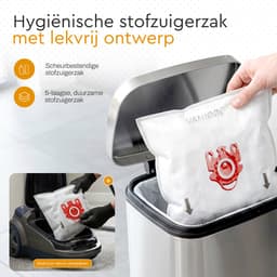 VANJOOL® Stofzuigerzakken voor Miele F/J/M – Geschikt voor Compact C1, Compact C2, Complete C1, Hoover, Otto & Weltstar – 20 Stuks + 2 Filters – Sterke Filtratie & Perfecte Pasvorm — thumbnail 2