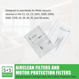 Geschikt voor Miele Complete Stofzuiger filter filter kit voor het vervangen van de installatie - Stofzuiger onderhoud en reinigings accessoires - Stofzuiger filter - hepa filter - 16 stuks — thumbnail 2