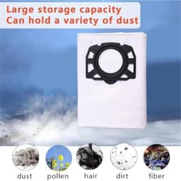 10 stuks stofzuigerzakken - geschikt voor Kärcher WD4 - WD5 - WD6 - WD5P - WD6P - Premium - MV4 - MV5- MV6 stofzuiger - code 2.863-005.0 2.863-006.0 - stofzuiger — thumbnail 3