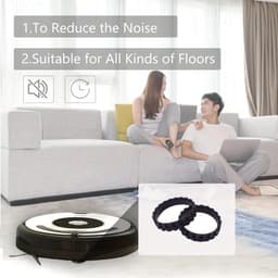 4 stuks Wielbanden geschikt voor iRobot Roomba 500 600 700 800 900 E5 I7 j7 + j9 – Antislip Rubberen Banden – Stil – Eenvoudige Montage — thumbnail 4