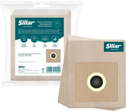 Sillar stofzuigerzakken - papier - met afdichting - biologisch afbreekbaar - vervanging voor traditionele stofzuigers - Zelmer, Amica, Beko, Hoover, Philips, MPM - 18 x 15 cm - 5 stuks — thumbnail 1
