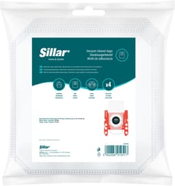 Sillar Stofzuigerzakken synthetisch - anti-allergeen - 5 filterlagen - vervanging voor BBZ41FGALL - geschikt voor stofzuigers Bosch GL30 GL45 GL50 GL80 Serie 2 4 6, Siemens - 4 stuks — thumbnail 1