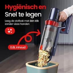 Golermo PowerSweep One – Draadloze Steelstofzuiger – 2-in-1 – 120W – 0.8L Zakloos – HEPA Filter – Accu – Voor Alle Vloeren — thumbnail 5