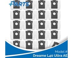 Dreame L40 Ultra AE Stofzakken (20 Stuks, Plus.Parts® alternatief voor RDB8)