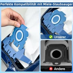 17-delige set-12 stuks stofzuigerzakken Pure GN voor Miele 3D GN stofzakken Classic C1 Complete C2 C3-S2 S5 S8 S600 S800 stofzuiger met 4 motoren 4 afvoerluchtfilters 9917730 12281680 12421130 — thumbnail 2