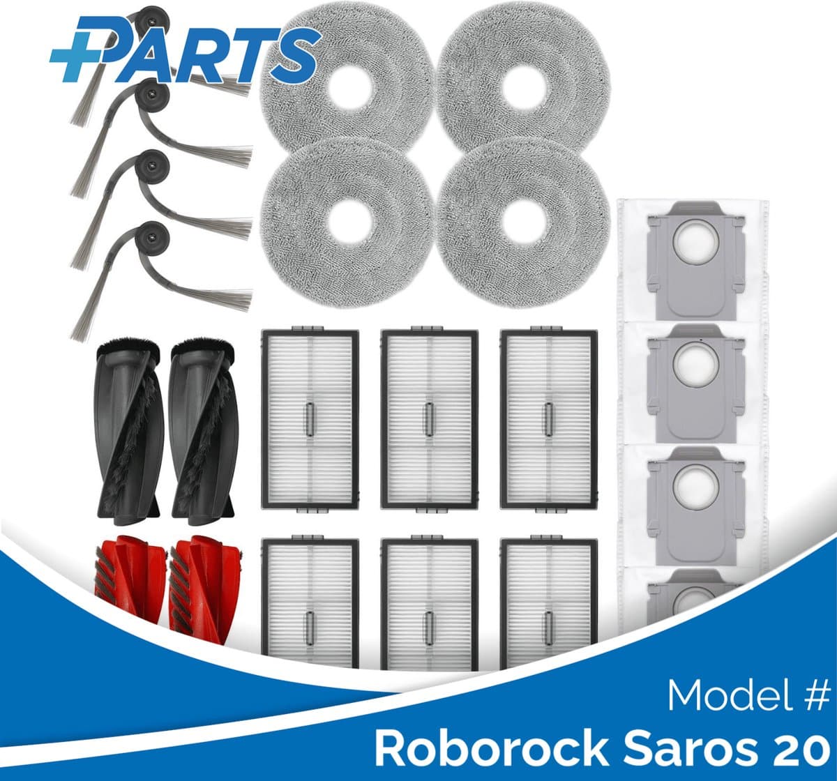 Roborock Saros 20 Onderhoudsset (Plus.Parts® alternatief voor 8.02.0388) — afbeelding 1