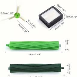 7-delige Accessoireset geschikt voor iRobot E- en J-serie – Compatibel met i7 i8 i6 i5 i4 i3 i1 E5 E6 J5 J6 J7 J8 J9 Plus – 3 Filters – 3 Zijborstels – 2 Rubberen Hoofdborstels – Vervangende Onderdelen Set — thumbnail 2