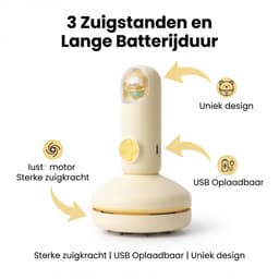 Sogiol® Mini bureaustofzuiger - Draadloze bureaustofzuiger - Stofzuiger - USB oplaadbaar - Twee windsnelheden - Geschikt voor kantoor, thuis en in de auto - 15x8,5 cm - Geel — thumbnail 4