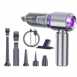 Handstofzuiger Draadloos 30000PA - Autostofzuiger - Mini Stofzuiger - 4 in 1 Blazer en Vacuüm - Borstelloze Motor - Oplaadbaar via USB C - Voor Auto Thuis Toetsenbord Huisdier - Compact en Krachtig - Inclusief 8 Accessoires — thumbnail 1