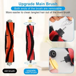 Originele reinigingsborstelset (inclusief hoofdborstel en siliconenborstel) Geschikt voor Xiaomi Roborock S5 Max, S6 Pure en S6 MaxV robotstofzuigers, met afneembare en wasbare accessoires. — thumbnail 2