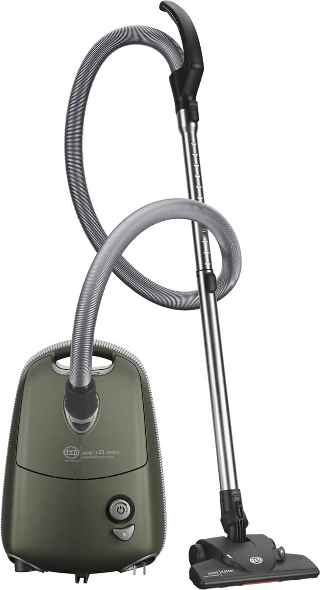 SEBO E1 Jungle | Donkergroene sledestofzuiger | Compacte uitvoering | Accessoires gemakkelijk op te bergen — afbeelding 1