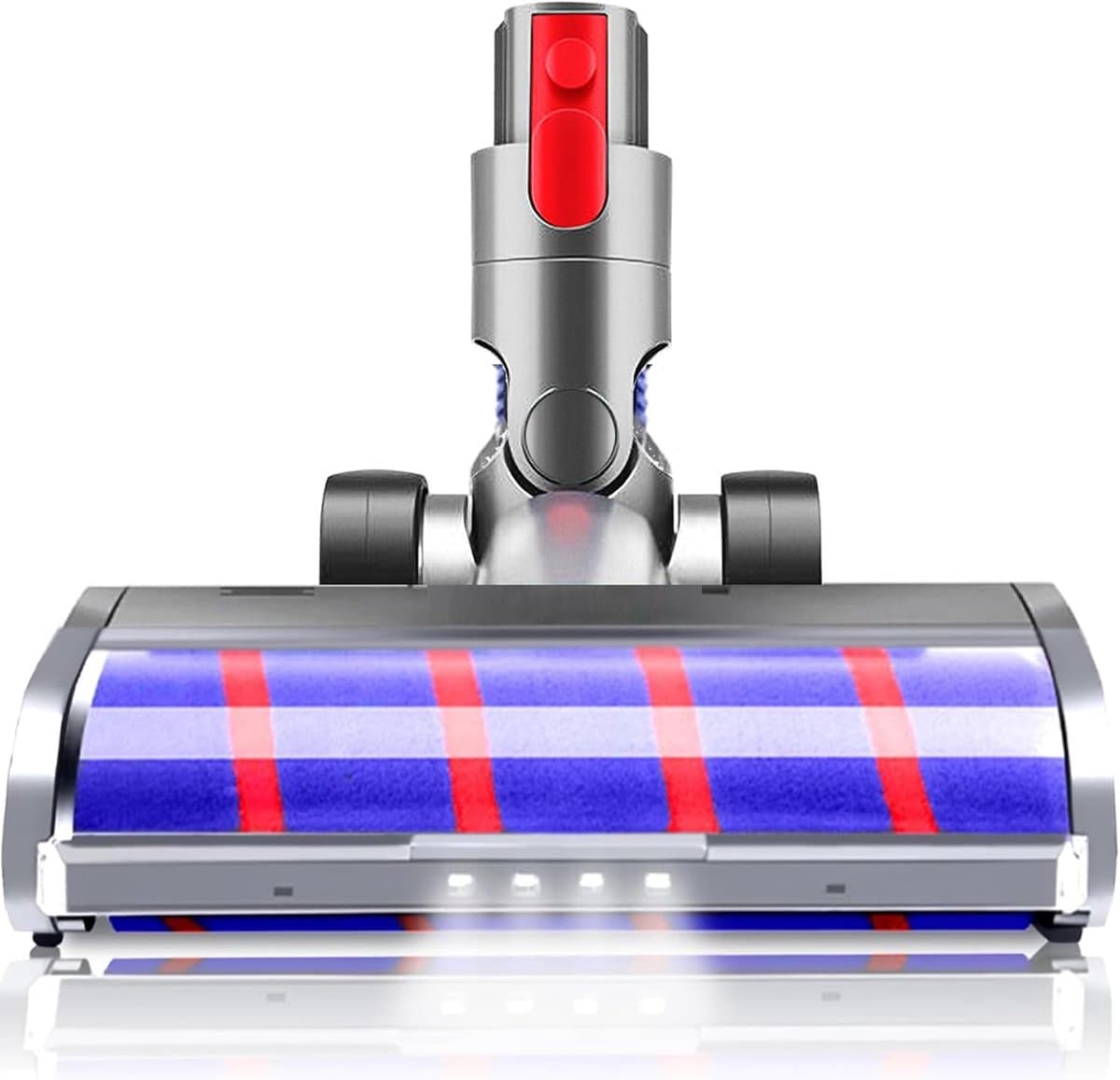 Vervangende onderdelen voor zachte roller-stofzuigerkop Geschikt voor Dyson v7 v8 v10 v11 v15 Animal Cyclone Absolute Fluffy Motorhead hardhouten vloer stofzuigeropzetstuk met 4 LED-lampjes [2025] Bal/slank type niet compatibel — afbeelding 1