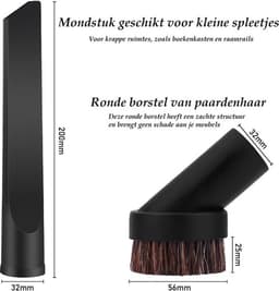 Knaak Stofzuiger Hulpstukken Set - 6-delig - Universeel - Geschikt Voor Miele, Philips, AEG & Meer — thumbnail 4