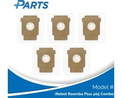 iRobot Roomba Plus 405 Combo Stofzakken (5 Stuks, Plus.Parts® alternatief voor 4849916)