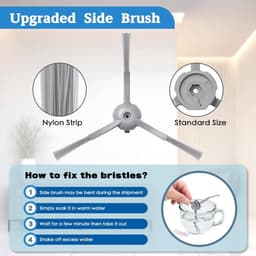 20 Stuks Reserveonderdelen Geschikt voor Eufy L50/ L60/ L50 SES/ L60 SES Stofzuigerrobot, Vervangende Accessoireset met 2 Hoofdborstels, 8 Zijborstels, 8 Filters, 1 Reinigingsborstel, 1 Schroevendraaier — thumbnail 5