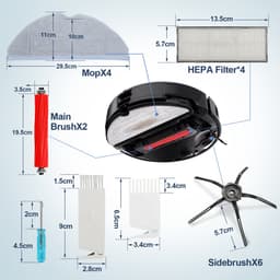 Xiaomi robotstofzuiger onderdelen - Stofzuiger onderdelen voor Xiaomi Roborock S7 - Accessoires Set voor Xiaomi Roborock S7 / S7 MaxV / S7 MaxV Plus / S7 MaxV Ultra - Vervangbare Robot Stofzuiger Onderdelen — thumbnail 5