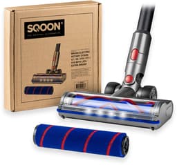 SQOON® Stofzuiger Mondstuk Geschikt voor Dyson Stofzuiger V7 / V8 / V10 / V11 en v15 Series - Met Twee Borstels - Zuigmond voor Dyson Steelstofzuiger - LED Licht — thumbnail 1