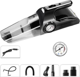 4 In 1 Autoband Inflator Stofzuiger Digitaal Scherm Luchtcompressor Pomp - Luchtpomp Auto, Fiets, Motor & Draagbare Auto Stofzuiger Digitale Display - Nat en Droog — thumbnail 4